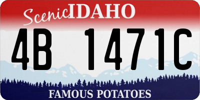 ID license plate 4B1471C