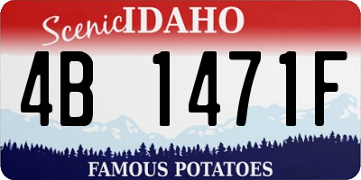 ID license plate 4B1471F