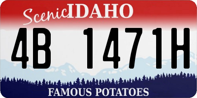 ID license plate 4B1471H