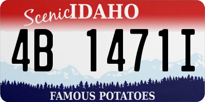ID license plate 4B1471I