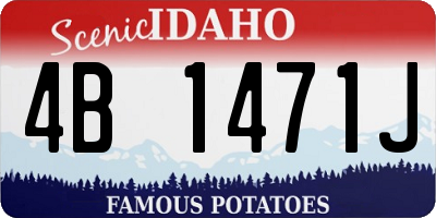 ID license plate 4B1471J