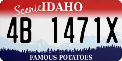 ID license plate 4B1471X