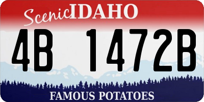 ID license plate 4B1472B