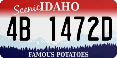 ID license plate 4B1472D