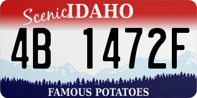 ID license plate 4B1472F