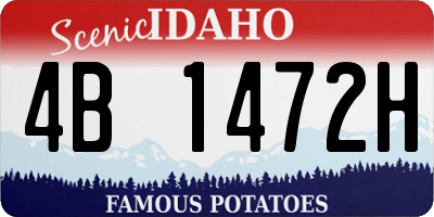 ID license plate 4B1472H