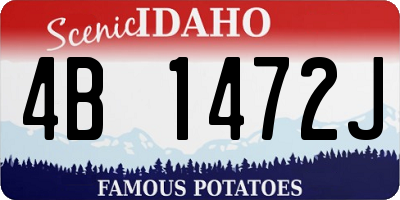 ID license plate 4B1472J
