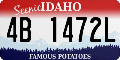 ID license plate 4B1472L