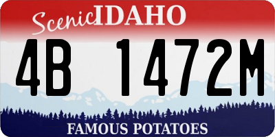 ID license plate 4B1472M