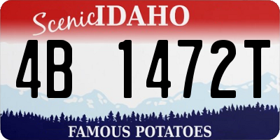 ID license plate 4B1472T