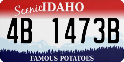ID license plate 4B1473B