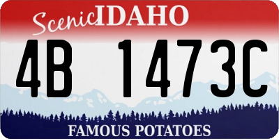 ID license plate 4B1473C