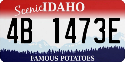 ID license plate 4B1473E