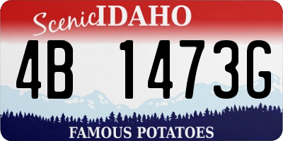 ID license plate 4B1473G
