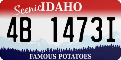 ID license plate 4B1473I