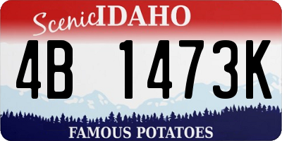 ID license plate 4B1473K