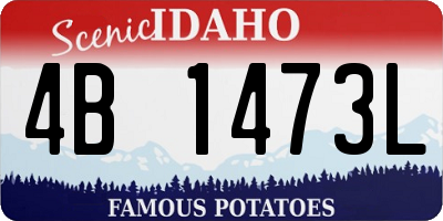 ID license plate 4B1473L