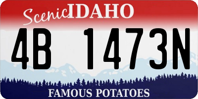 ID license plate 4B1473N