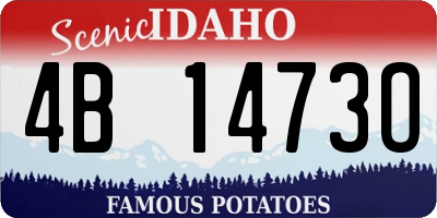 ID license plate 4B1473O