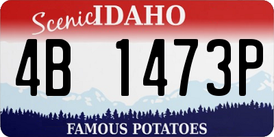 ID license plate 4B1473P