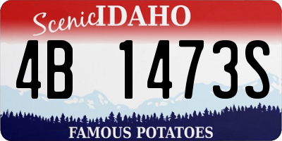ID license plate 4B1473S