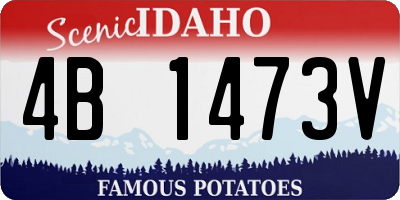 ID license plate 4B1473V