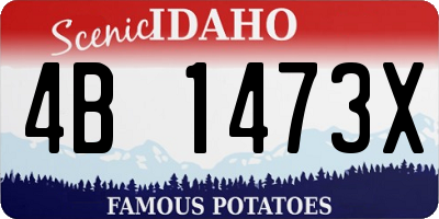 ID license plate 4B1473X