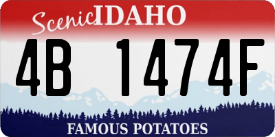 ID license plate 4B1474F