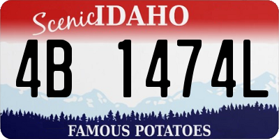 ID license plate 4B1474L