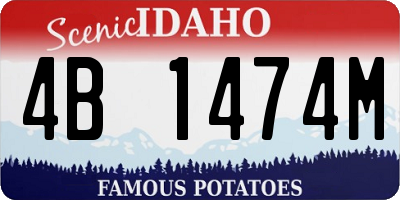 ID license plate 4B1474M