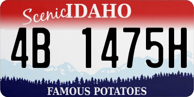 ID license plate 4B1475H