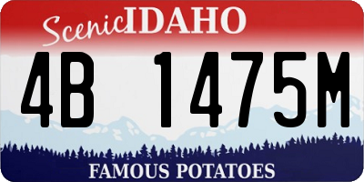 ID license plate 4B1475M