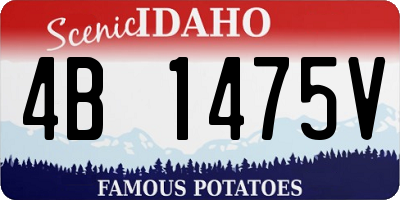 ID license plate 4B1475V