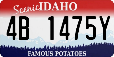 ID license plate 4B1475Y