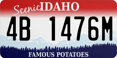 ID license plate 4B1476M