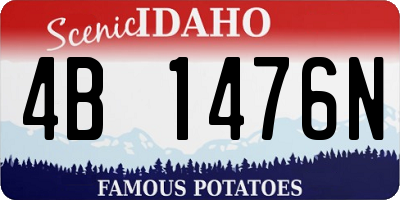 ID license plate 4B1476N