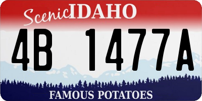 ID license plate 4B1477A