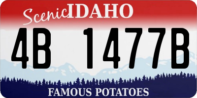 ID license plate 4B1477B