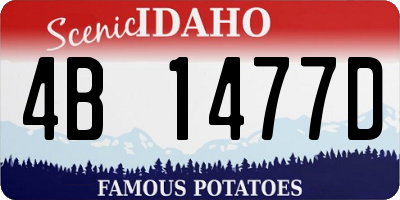 ID license plate 4B1477D