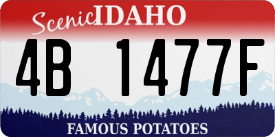 ID license plate 4B1477F