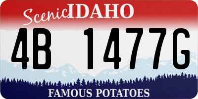 ID license plate 4B1477G