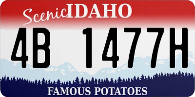 ID license plate 4B1477H