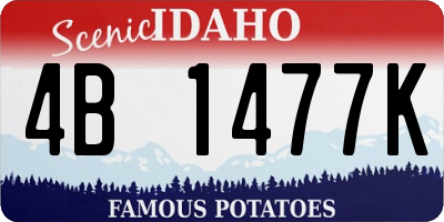 ID license plate 4B1477K