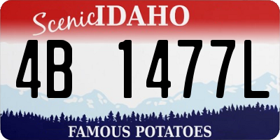 ID license plate 4B1477L