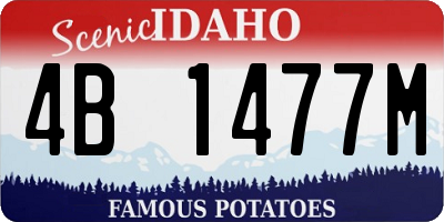 ID license plate 4B1477M