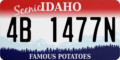 ID license plate 4B1477N