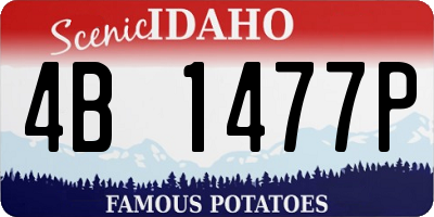 ID license plate 4B1477P