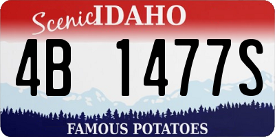 ID license plate 4B1477S