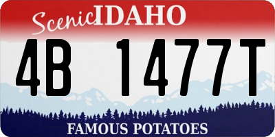 ID license plate 4B1477T