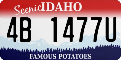 ID license plate 4B1477U
